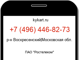 Информация о номере телефона +7 (496) 446-82-73: регион, оператор
