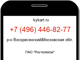 Информация о номере телефона +7 (496) 446-82-77: регион, оператор