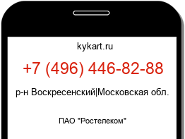 Информация о номере телефона +7 (496) 446-82-88: регион, оператор