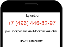 Информация о номере телефона +7 (496) 446-82-97: регион, оператор