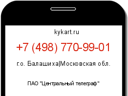 Информация о номере телефона +7 (498) 770-99-01: регион, оператор