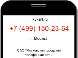Информация о номере телефона +7 (499) 150-23-64: регион, оператор