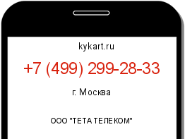 Информация о номере телефона +7 (499) 299-28-33: регион, оператор