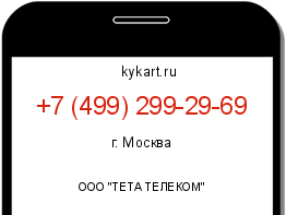 Информация о номере телефона +7 (499) 299-29-69: регион, оператор
