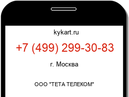 Информация о номере телефона +7 (499) 299-30-83: регион, оператор