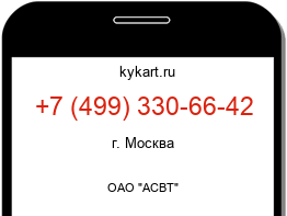 Информация о номере телефона +7 (499) 330-66-42: регион, оператор