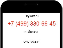 Информация о номере телефона +7 (499) 330-66-45: регион, оператор