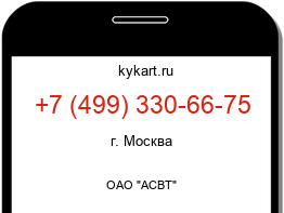 Информация о номере телефона +7 (499) 330-66-75: регион, оператор