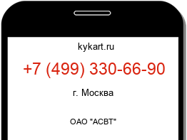 Информация о номере телефона +7 (499) 330-66-90: регион, оператор