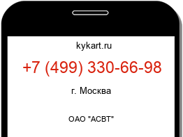 Информация о номере телефона +7 (499) 330-66-98: регион, оператор