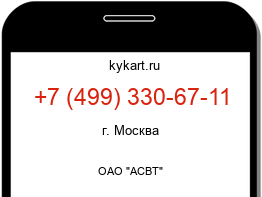Информация о номере телефона +7 (499) 330-67-11: регион, оператор