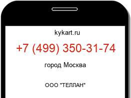Информация о номере телефона +7 (499) 350-31-74: регион, оператор