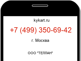 Информация о номере телефона +7 (499) 350-69-42: регион, оператор
