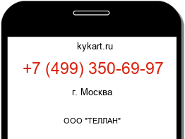 Информация о номере телефона +7 (499) 350-69-97: регион, оператор