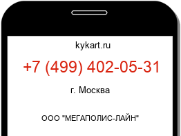 Информация о номере телефона +7 (499) 402-05-31: регион, оператор