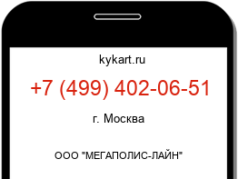 Информация о номере телефона +7 (499) 402-06-51: регион, оператор