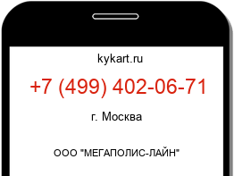 Информация о номере телефона +7 (499) 402-06-71: регион, оператор