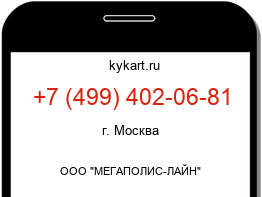 Информация о номере телефона +7 (499) 402-06-81: регион, оператор