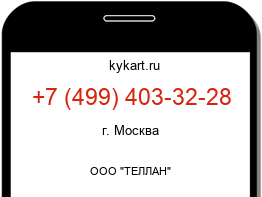 Информация о номере телефона +7 (499) 403-32-28: регион, оператор