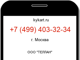 Информация о номере телефона +7 (499) 403-32-34: регион, оператор