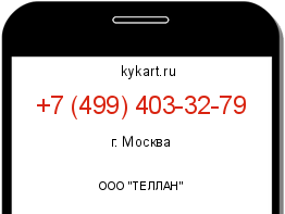 Информация о номере телефона +7 (499) 403-32-79: регион, оператор