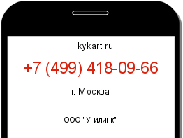 Информация о номере телефона +7 (499) 418-09-66: регион, оператор