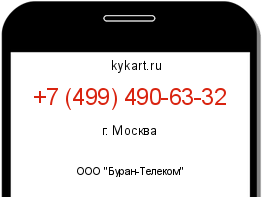 Информация о номере телефона +7 (499) 490-63-32: регион, оператор