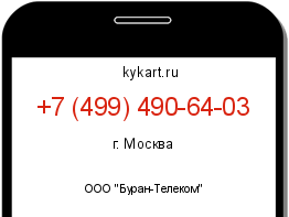 Информация о номере телефона +7 (499) 490-64-03: регион, оператор