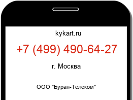 Информация о номере телефона +7 (499) 490-64-27: регион, оператор