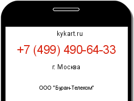 Информация о номере телефона +7 (499) 490-64-33: регион, оператор