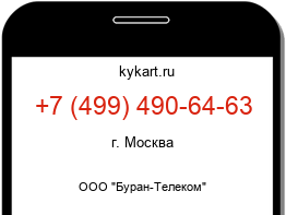 Информация о номере телефона +7 (499) 490-64-63: регион, оператор