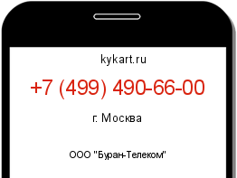 Информация о номере телефона +7 (499) 490-66-00: регион, оператор