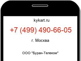 Информация о номере телефона +7 (499) 490-66-05: регион, оператор