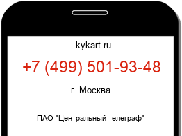 Информация о номере телефона +7 (499) 501-93-48: регион, оператор