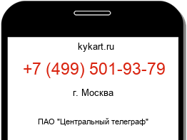 Информация о номере телефона +7 (499) 501-93-79: регион, оператор