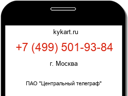 Информация о номере телефона +7 (499) 501-93-84: регион, оператор