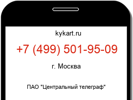 Информация о номере телефона +7 (499) 501-95-09: регион, оператор