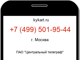 Информация о номере телефона +7 (499) 501-95-44: регион, оператор