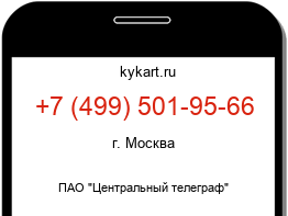 Информация о номере телефона +7 (499) 501-95-66: регион, оператор