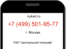 Информация о номере телефона +7 (499) 501-95-77: регион, оператор