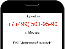 Информация о номере телефона +7 (499) 501-95-90: регион, оператор