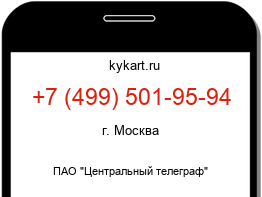 Информация о номере телефона +7 (499) 501-95-94: регион, оператор
