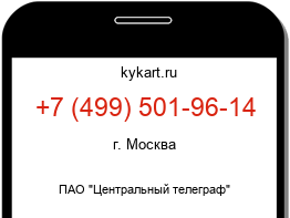 Информация о номере телефона +7 (499) 501-96-14: регион, оператор