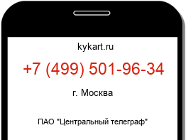 Информация о номере телефона +7 (499) 501-96-34: регион, оператор