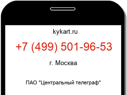 Информация о номере телефона +7 (499) 501-96-53: регион, оператор