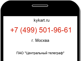 Информация о номере телефона +7 (499) 501-96-61: регион, оператор