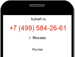 Информация о номере телефона +7 (499) 584-26-61: регион, оператор