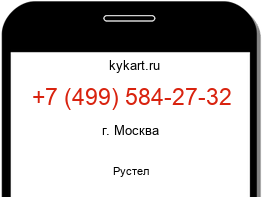 Информация о номере телефона +7 (499) 584-27-32: регион, оператор