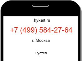 Информация о номере телефона +7 (499) 584-27-64: регион, оператор
