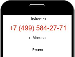 Информация о номере телефона +7 (499) 584-27-71: регион, оператор